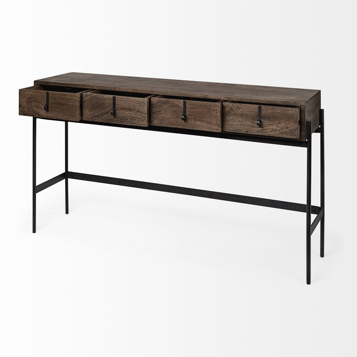 Mercana Glenn Four Drawers Wood Console Table
