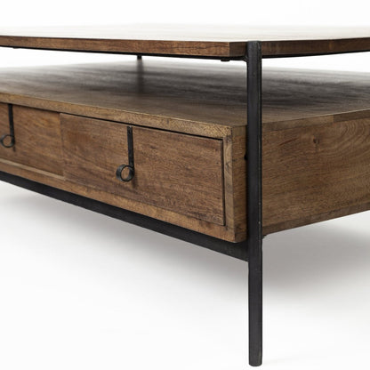 Mercana Glenn Three Drawers Wood Coffee Table