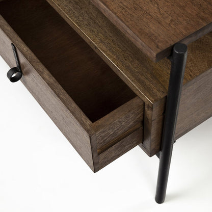 Mercana Glenn Three Drawers Wood Coffee Table