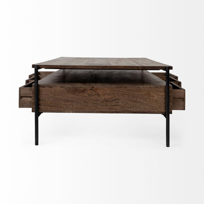 Mercana Glenn Three Drawers Wood Coffee Table