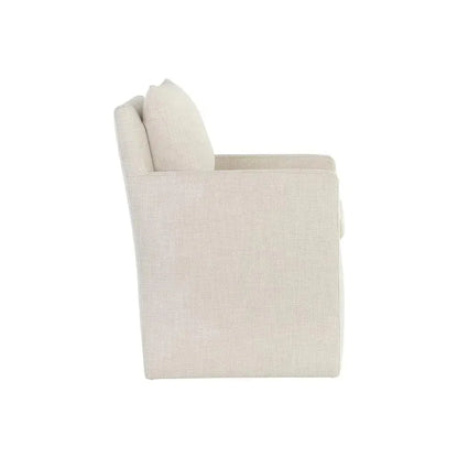 Glenrose Fabric Wheeled Dining Chair - LOOMLAN - SUNPAN - Dining Chairs