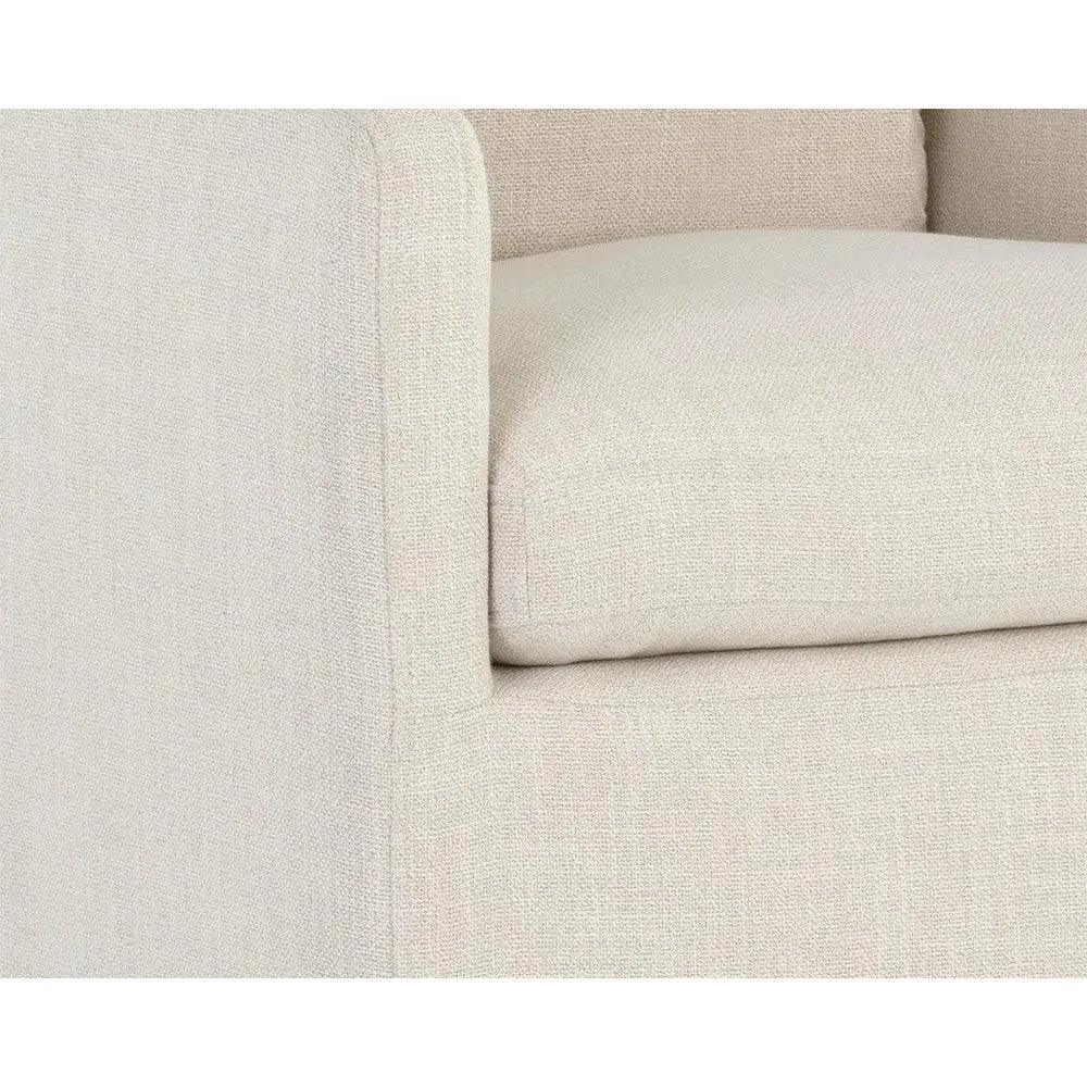 Glenrose Fabric Wheeled Dining Chair - LOOMLAN - SUNPAN - Dining Chairs