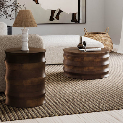 LH Home Global Wooden Round Side Table