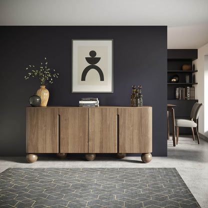 LH Home Globe Four Doors Wood Sideboard