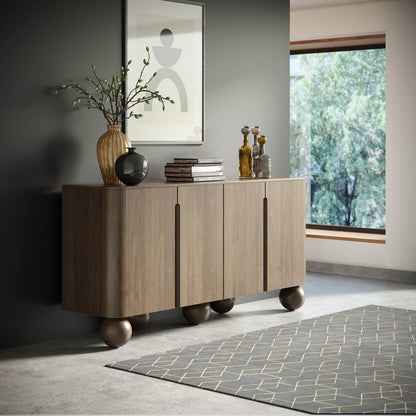 LH Home Globe Four Doors Wood Sideboard