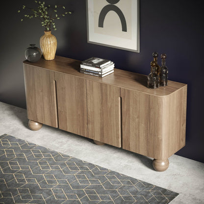 LH Home Globe Four Doors Wood Sideboard