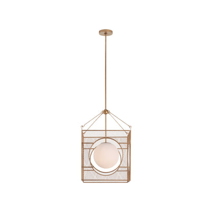 Globe Metal Golden Lantern-Lanterns-Chelsea House-LOOMLAN