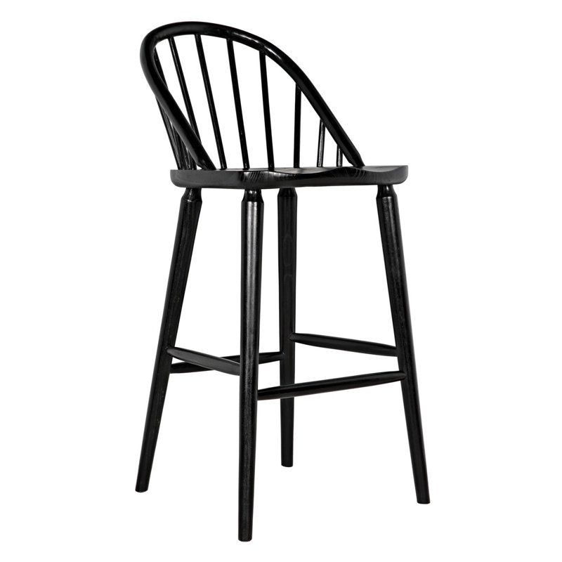 Gloster Solid Wood 30'' Short Counter Stool-Counter Stools-Noir-Sideboards and Things