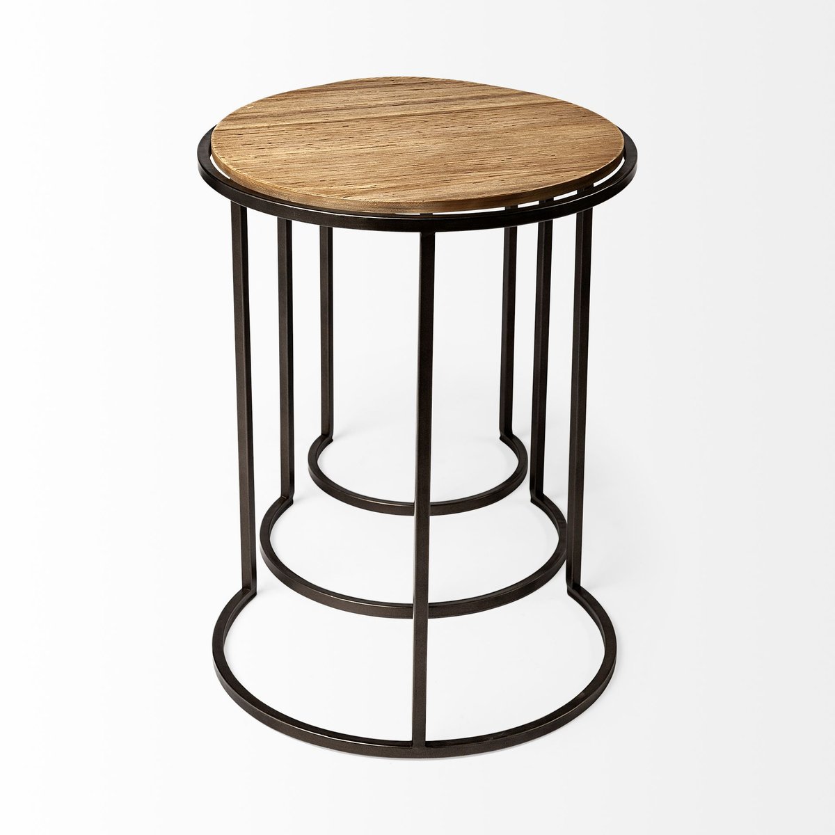 Mercana Glover Wood Top Nesting Accent Table 3PC