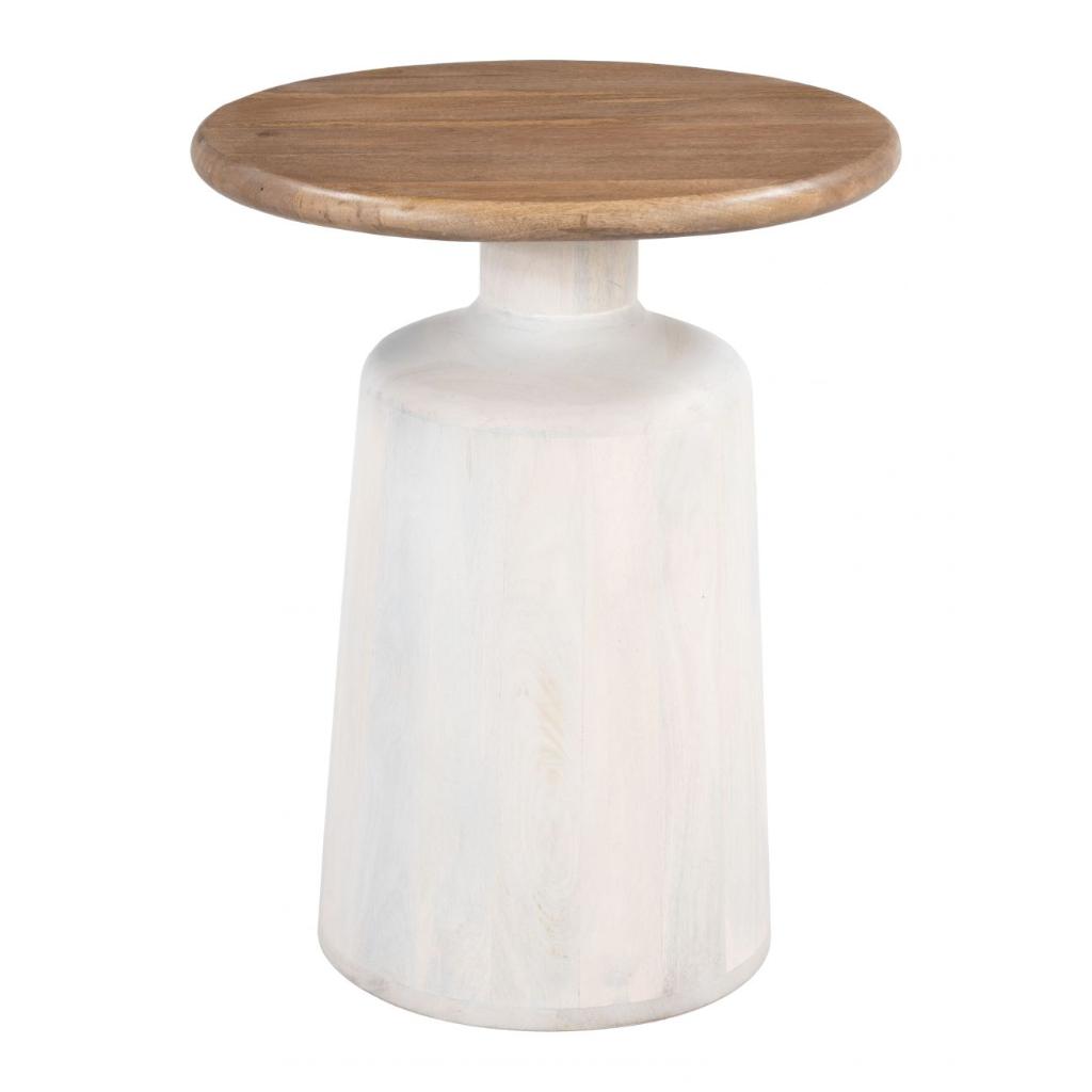 Zuo Modern Goblet Wooden Round Side Table