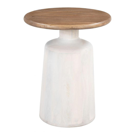 Zuo Modern Goblet Wooden Round Side Table