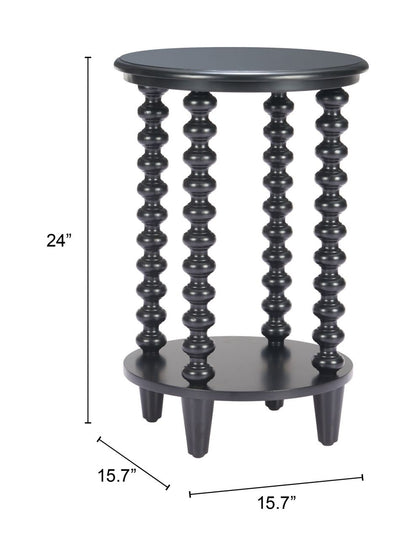 Zuo Modern Gocce Wood Black Side Table