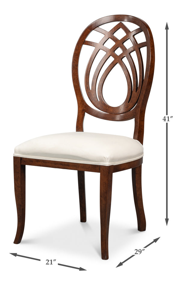 Sarreid Goccia Fabric Armless Dining Chair 2PC