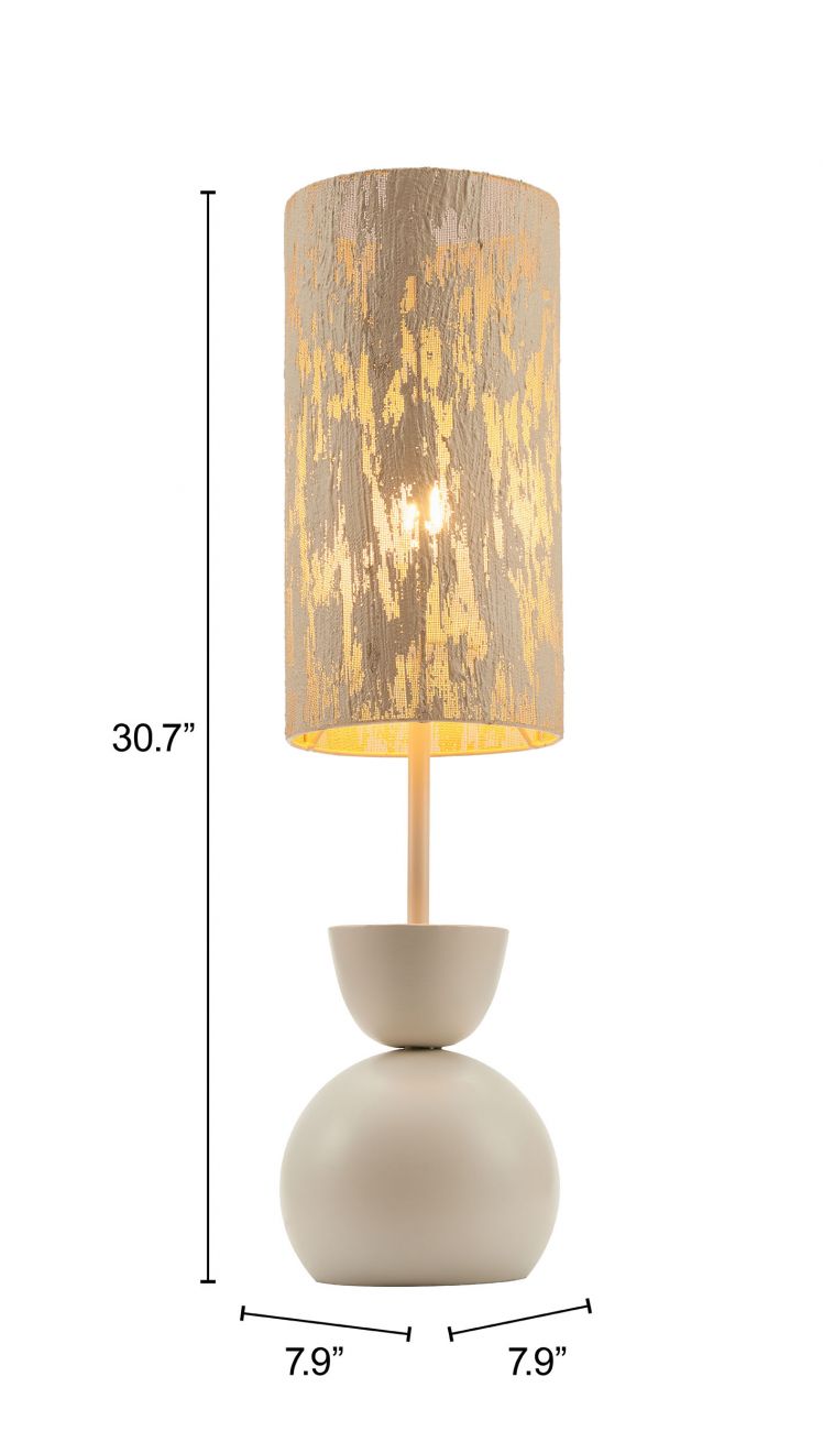 Zuo Modern Gochi Steel White Table Lamp
