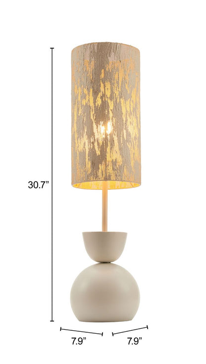 Zuo Modern Gochi Steel White Table Lamp