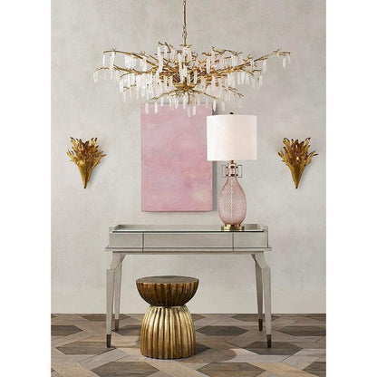 Gold Leaf Formby Wall Sconce Marjorie Skouras Collection Wall Sconces Sideboards and Things By Currey & Co