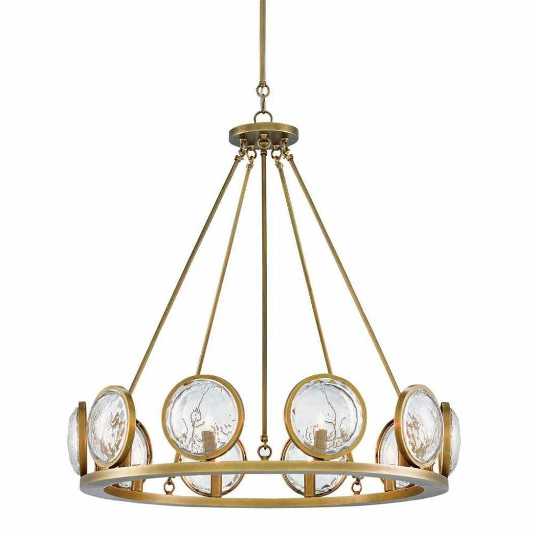 Gold Lighting Fixture Antique Brass MarjieScope Chandelier Chandeliers Sideboards and Things By Currey & Co