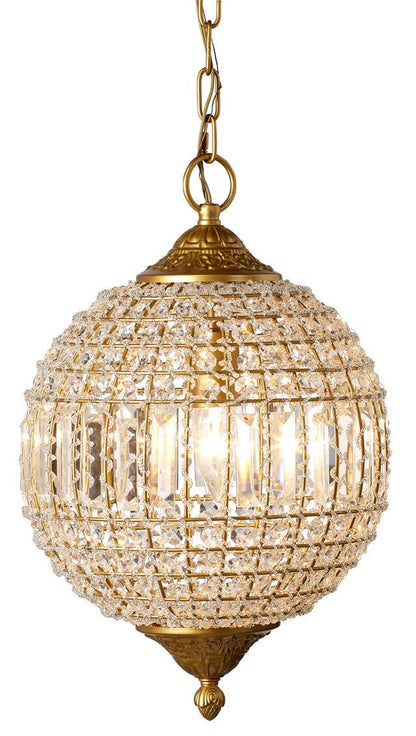 Golden Lighting Pendant Crystal Orb Pendant Pendants Sideboards and Things By Jamie Young