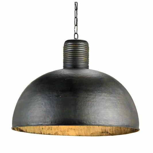 Golden Lighting Pendant Dark Blackened Steel Saga Pendant Pendants Sideboards and Things By Currey & Co