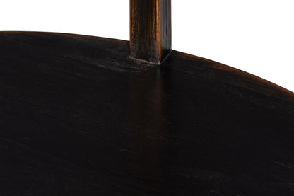Sarreid Golden Rim Wooden Black Side Table