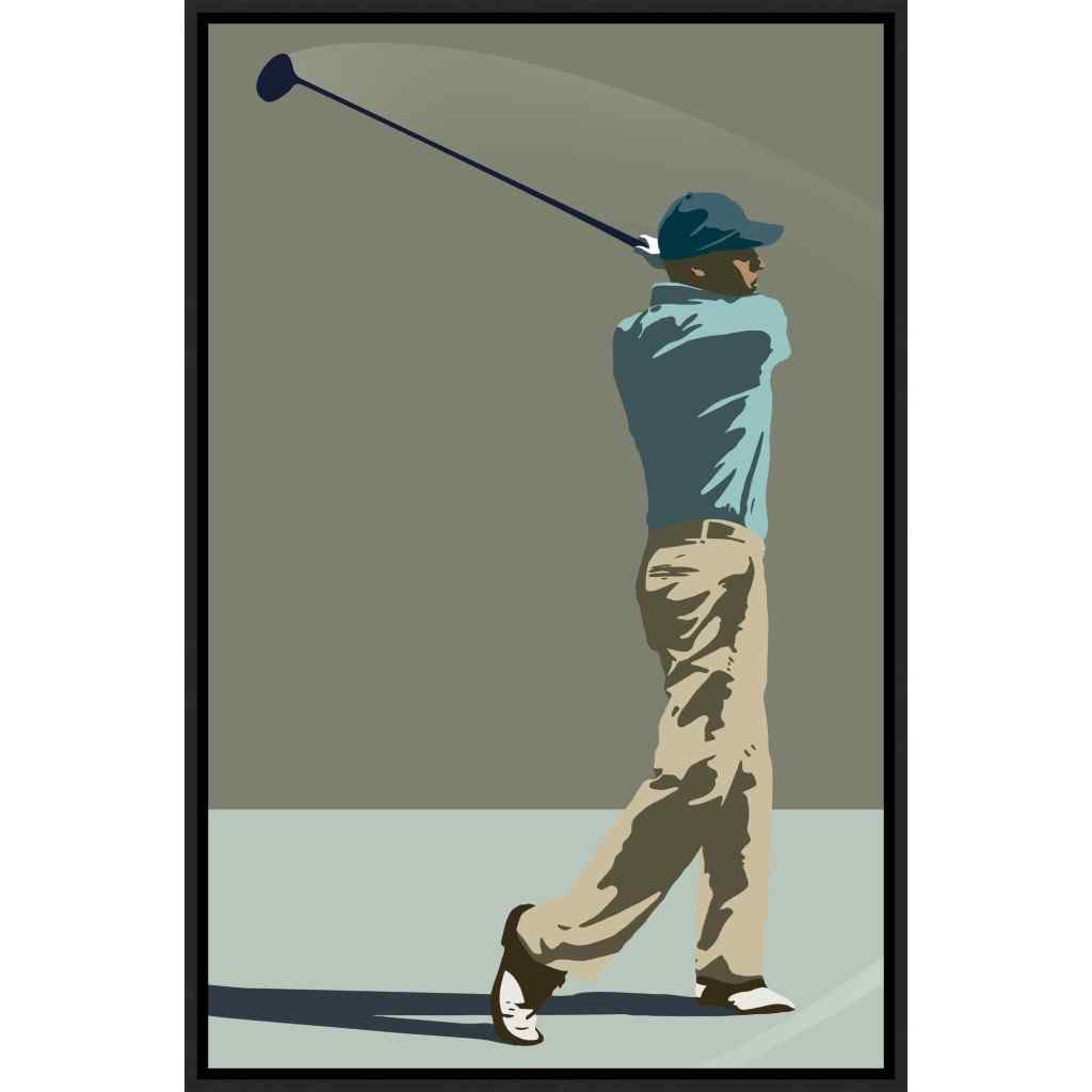 Leftbank Art Golfer Hand Crafted Canvas Art