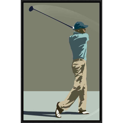 Leftbank Art Golfer Hand Crafted Canvas Art