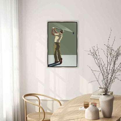 Leftbank Art Golfer Hand Crafted Canvas Art