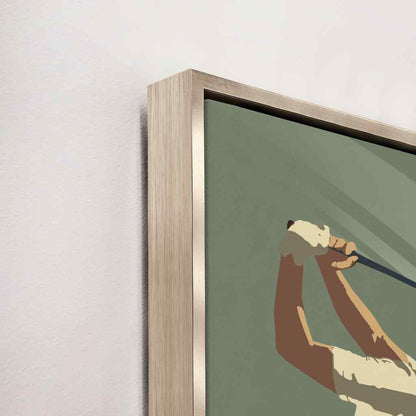 Leftbank Art Golfer Hand Crafted Canvas Art