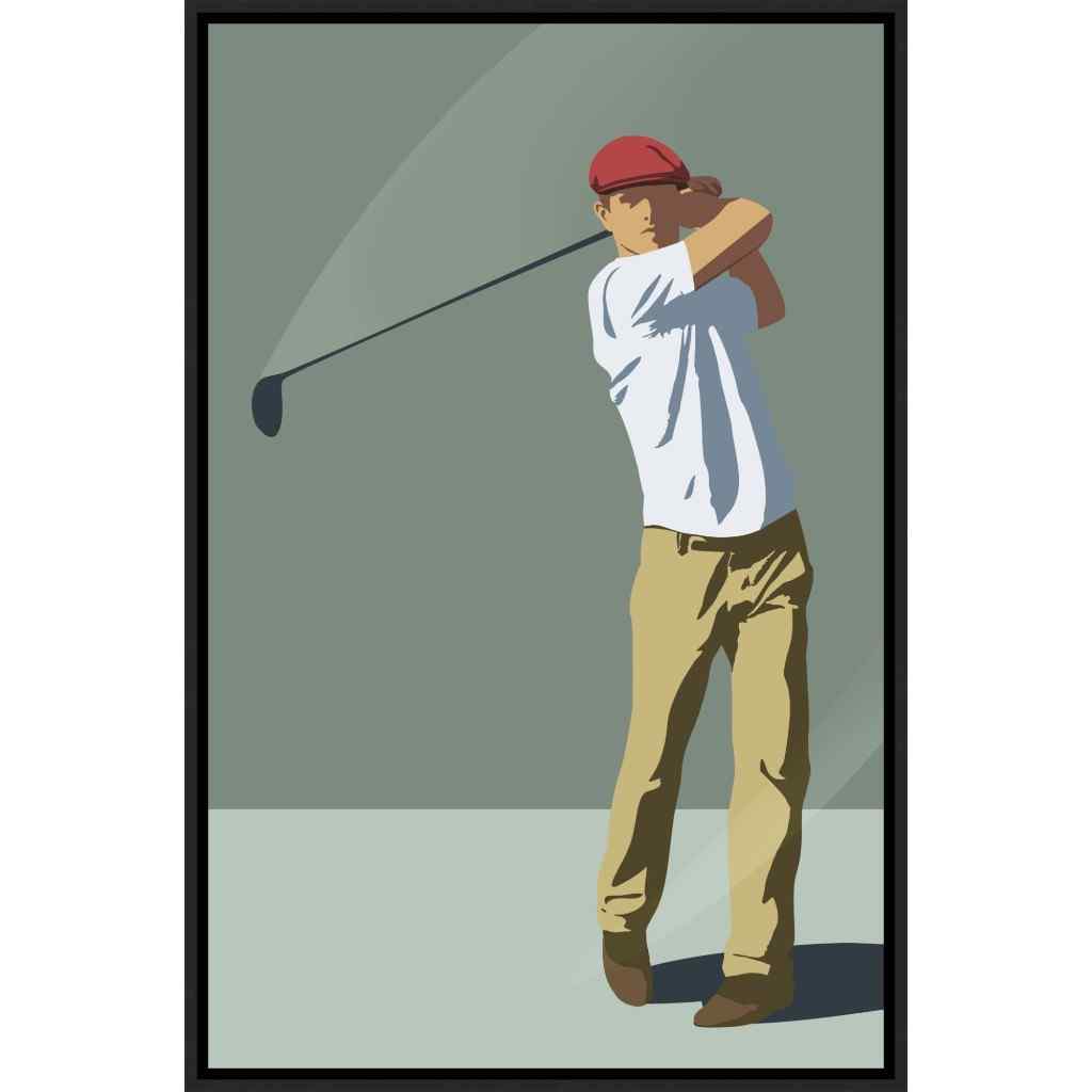 Leftbank Art Golfer Hand Crafted Canvas Art