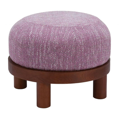Gome Round Wood Ottoman