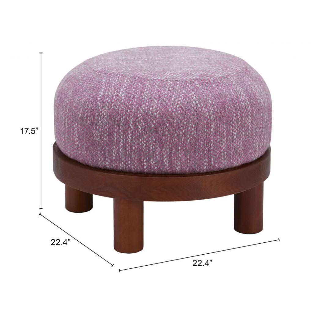 Gome Round Wood Ottoman