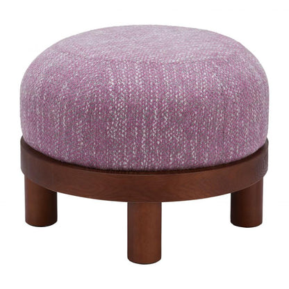 Gome Round Wood Ottoman