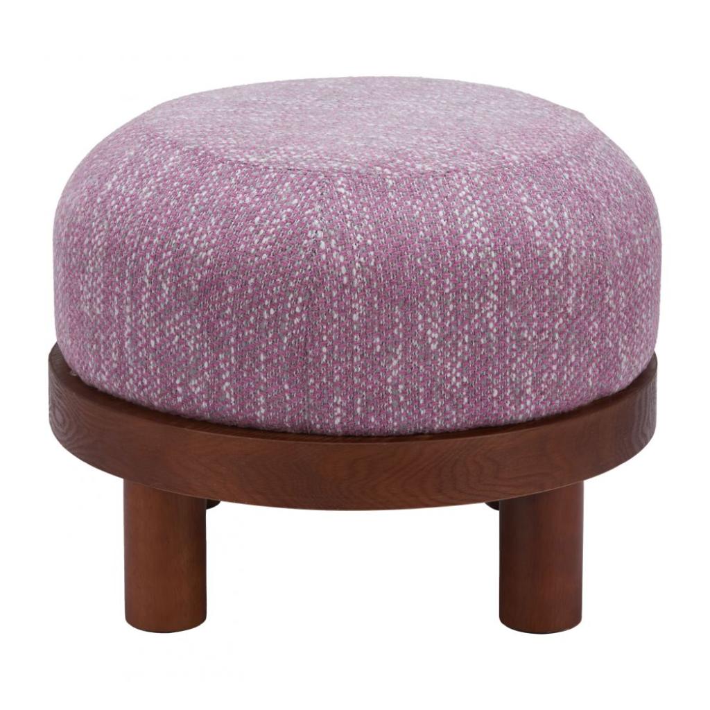 Gome Round Wood Ottoman