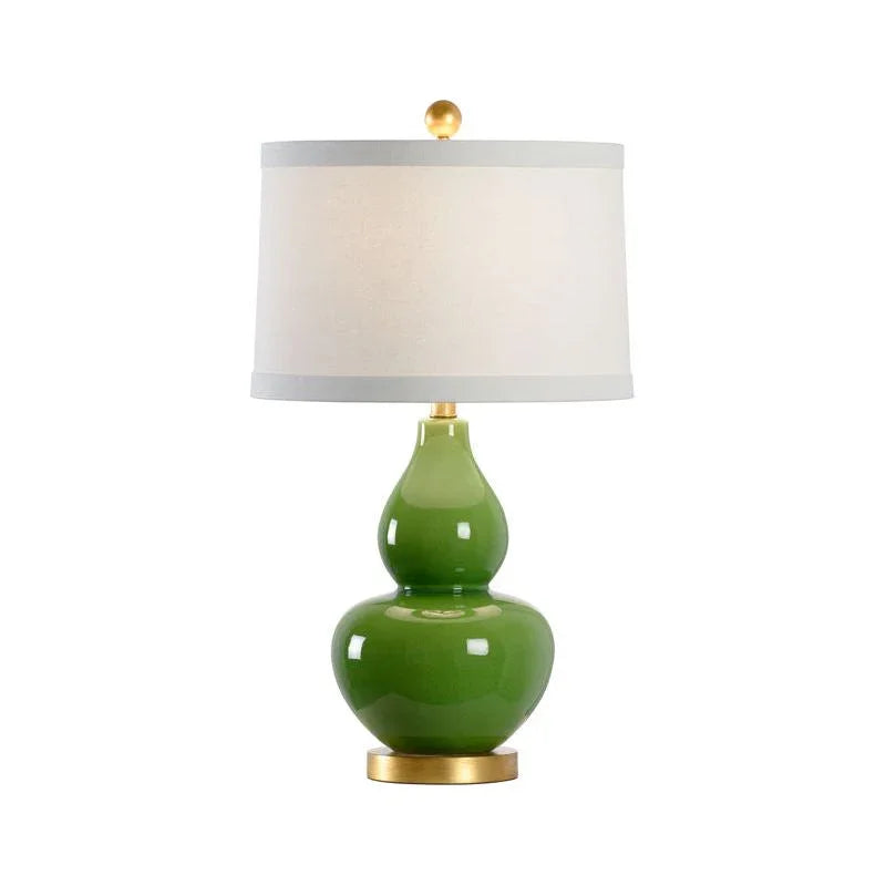Gourd Ceramic With Antique Gold Accent Base Table Lamp - LOOMLAN - Chelsea House - Table Lamps
