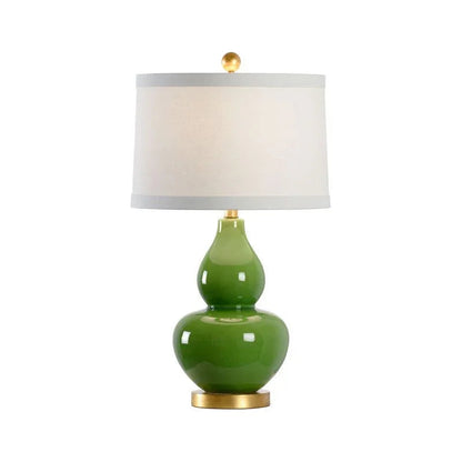 Gourd Ceramic With Antique Gold Accent Base Table Lamp - LOOMLAN - Chelsea House - Table Lamps