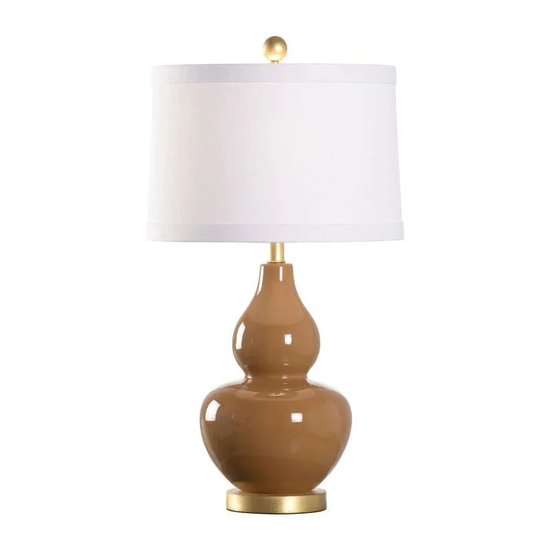 Gourd Ceramic With Antique Gold Accent Base Table Lamp - LOOMLAN - Chelsea House - Table Lamps