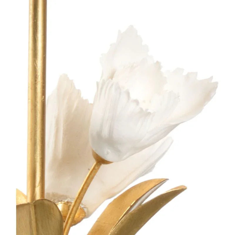 Chelsea House Graceful Tulip Gold Floral Design Table Lamp