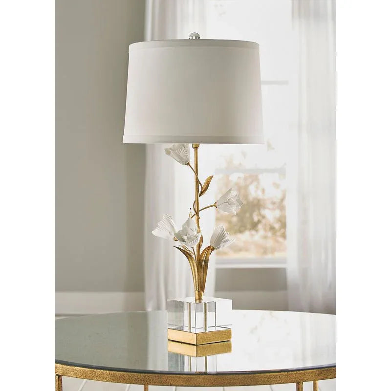 Chelsea House Graceful Tulip Gold Floral Design Table Lamp