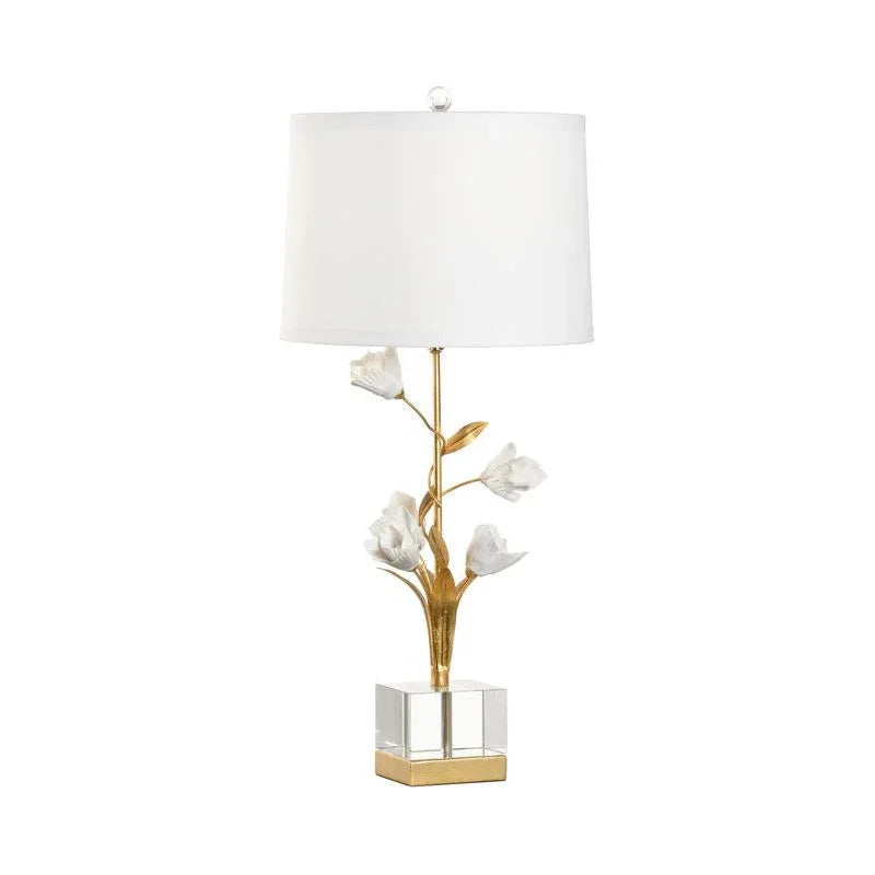 Chelsea House Graceful Tulip Gold Floral Design Table Lamp