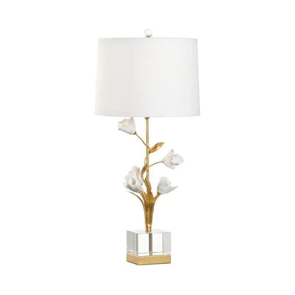 Chelsea House Graceful Tulip Gold Floral Design Table Lamp