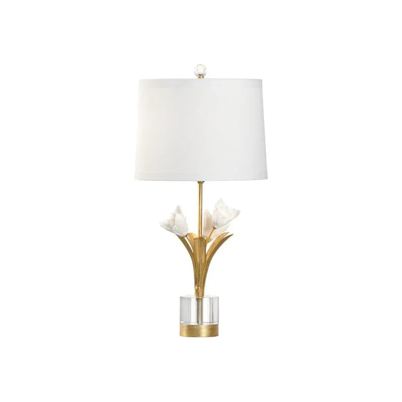 Chelsea House Graceful Tulip Gold Floral Design Table Lamp