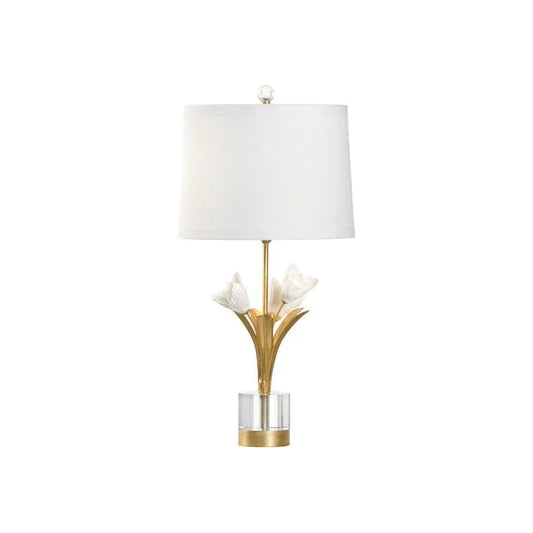 Chelsea House Graceful Tulip Gold Floral Design Table Lamp