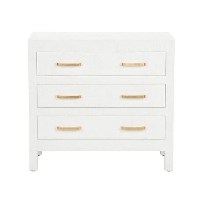 Gracious Raffia Wrapped Three Drawer Chest-Chests-Chelsea House-LOOMLAN