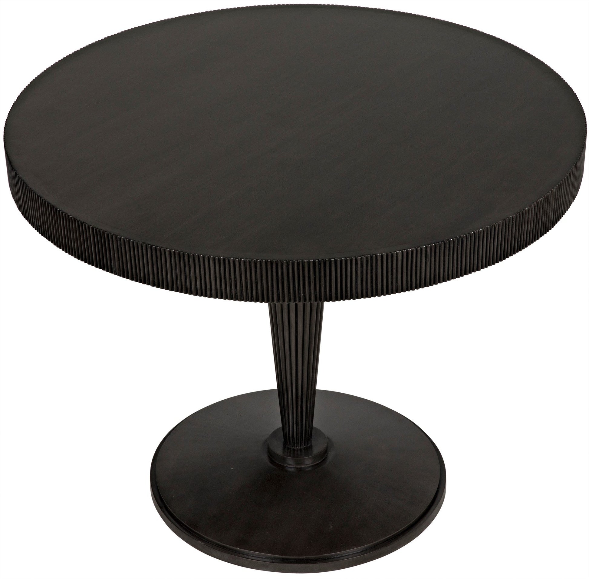 Granada Wood Black Round Dining Table-Dining Tables-Noir-Sideboards and Things