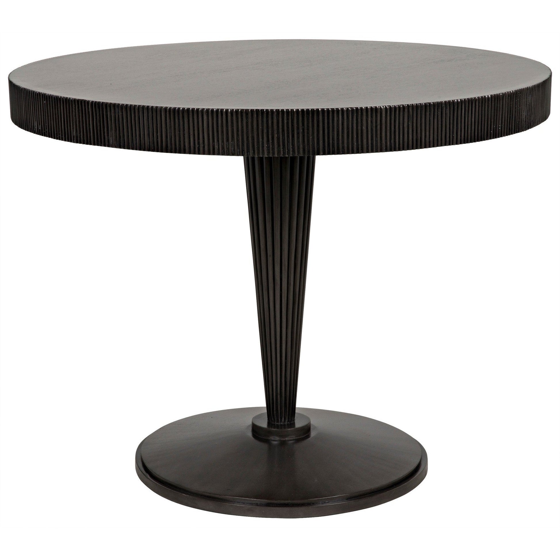 Granada Wood Black Round Dining Table-Dining Tables-Noir-Sideboards and Things