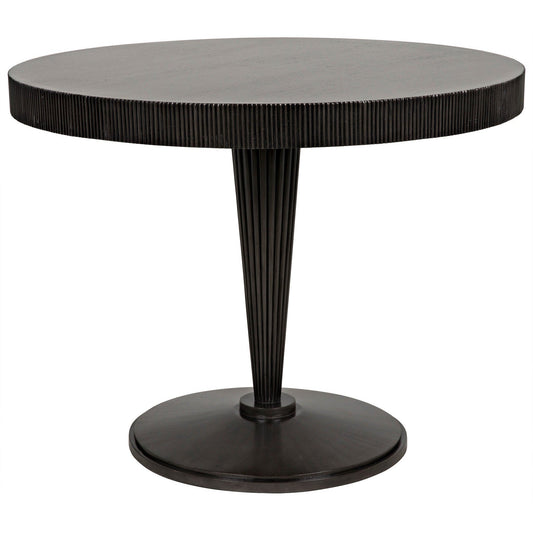 Granada Wood Black Round Dining Table-Dining Tables-Noir-Sideboards and Things