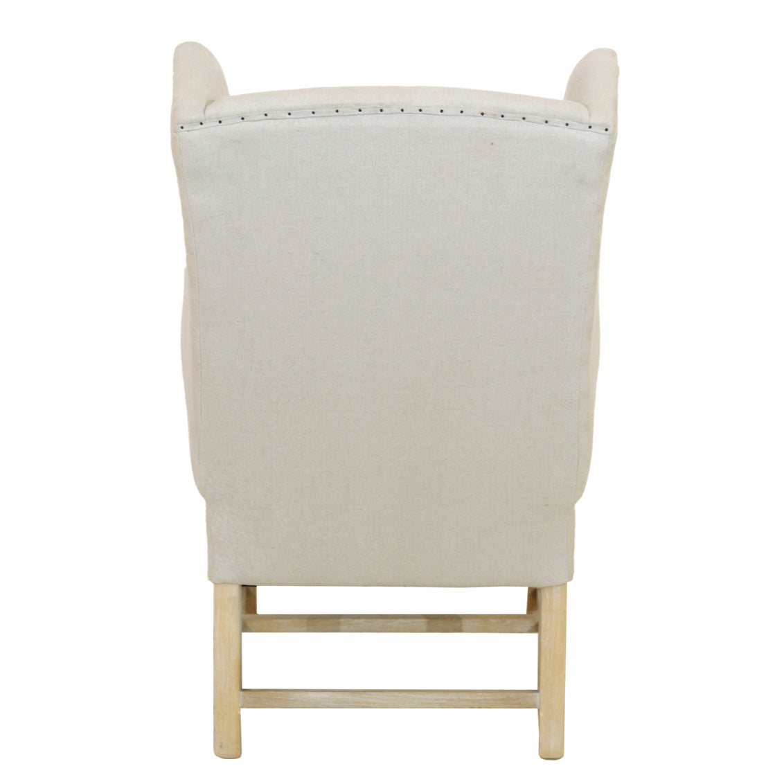 Grand Linen Wingback Chair-Accent Chairs-Furniture Classics-Sideboards and Things