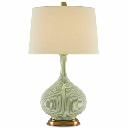 Grass Green Antique Brass Cait Table Lamp Table Lamps Sideboards and Things By Currey & Co