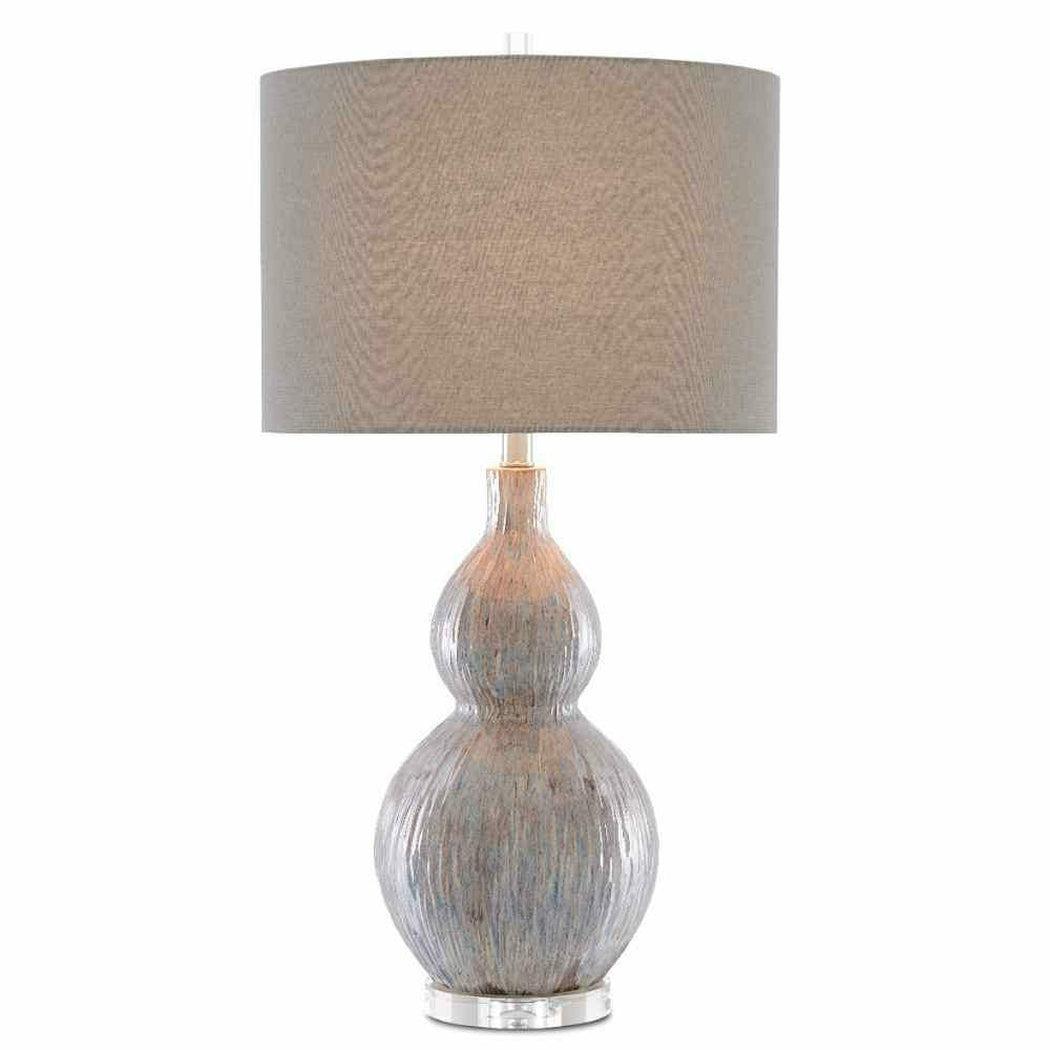 Gray Blue Taupe Clear Idyll Table Lamp Table Lamps Sideboards and Things By Currey & Co