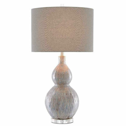 Gray Blue Taupe Clear Idyll Table Lamp Table Lamps Sideboards and Things By Currey & Co